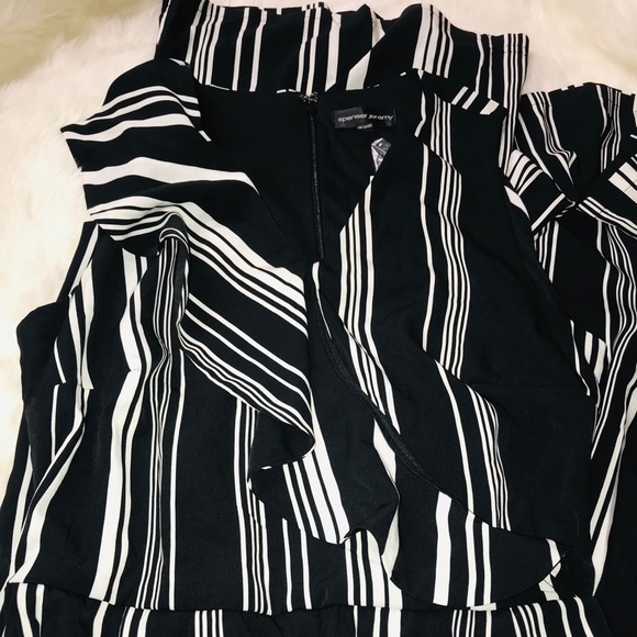 NEW Spenser Jeremy Women's Striped Ruffle Jumpsuit - Picture 4 of 4